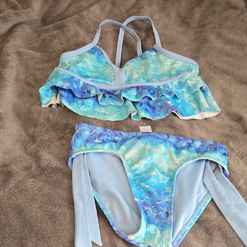 Justice Blue and Purple Kids Swim Bikini
